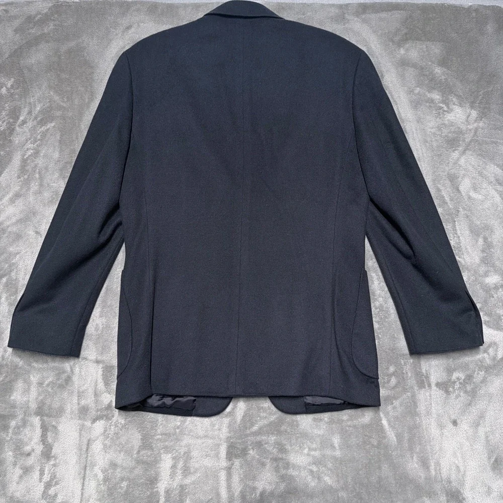 S.T. Dupont Cashmere Blazer Mens 48 (Fits US 40) Navy Sport Coat Luxury